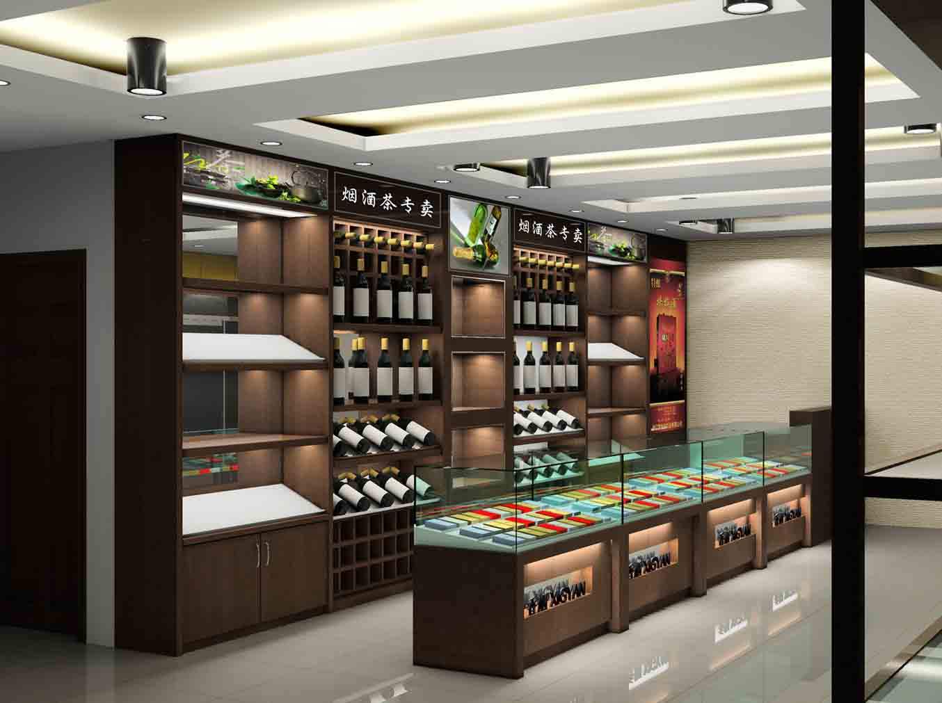 新中式烟酒卖场 - 效果图交流区-建E室内设计网